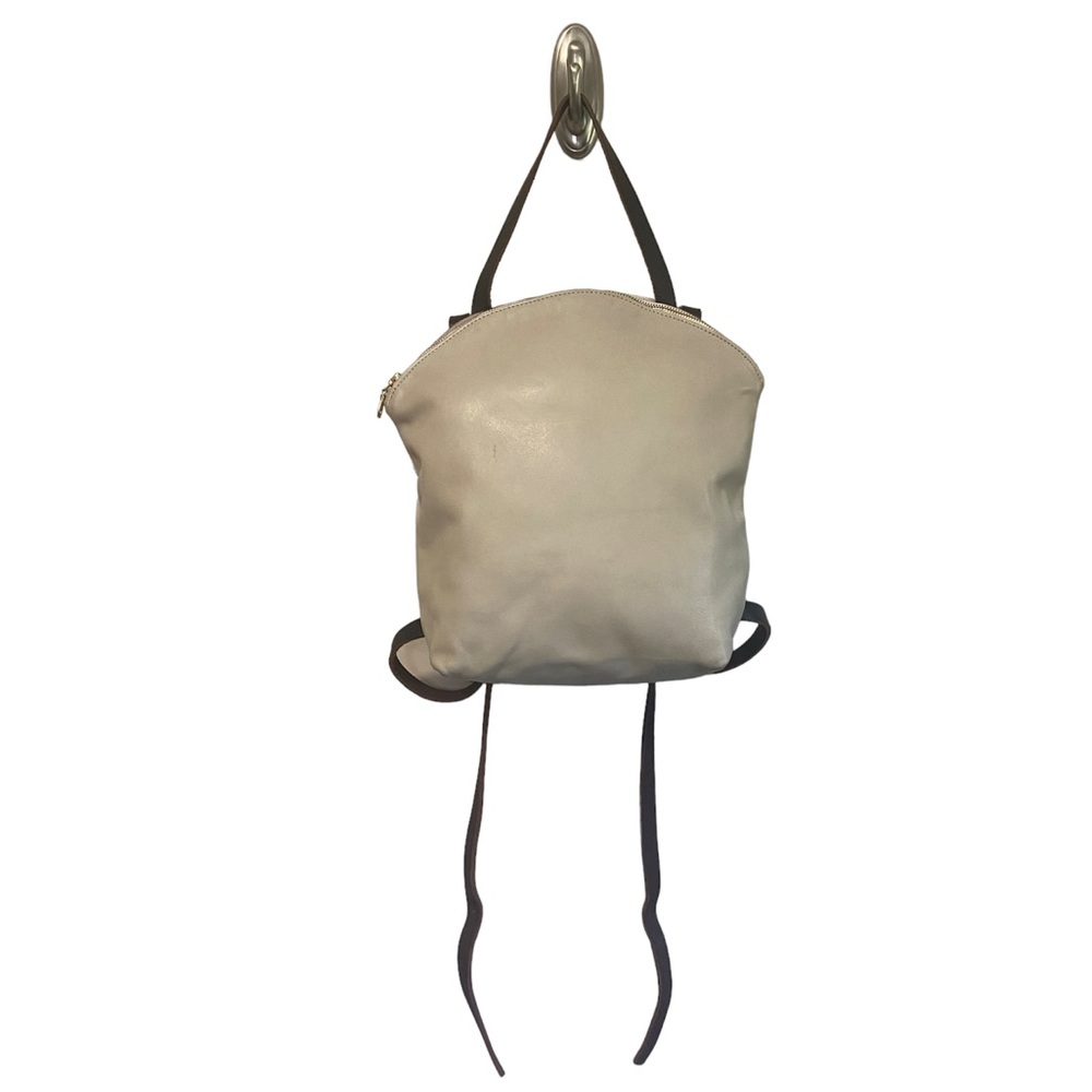 RARE Sord WHITE Leather Minimalist Backpack - Picture 3 of 11